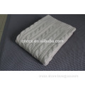 16JW636 home textile cashmere wool blend cable knit blanket